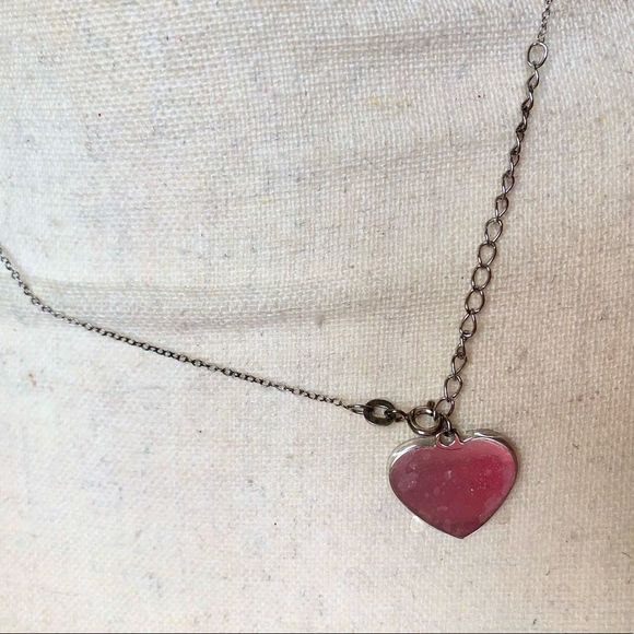 NWOT 925 dainty chain double heart necklace - Picture 4 of 6